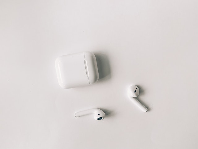 Apple airpods with a charging case